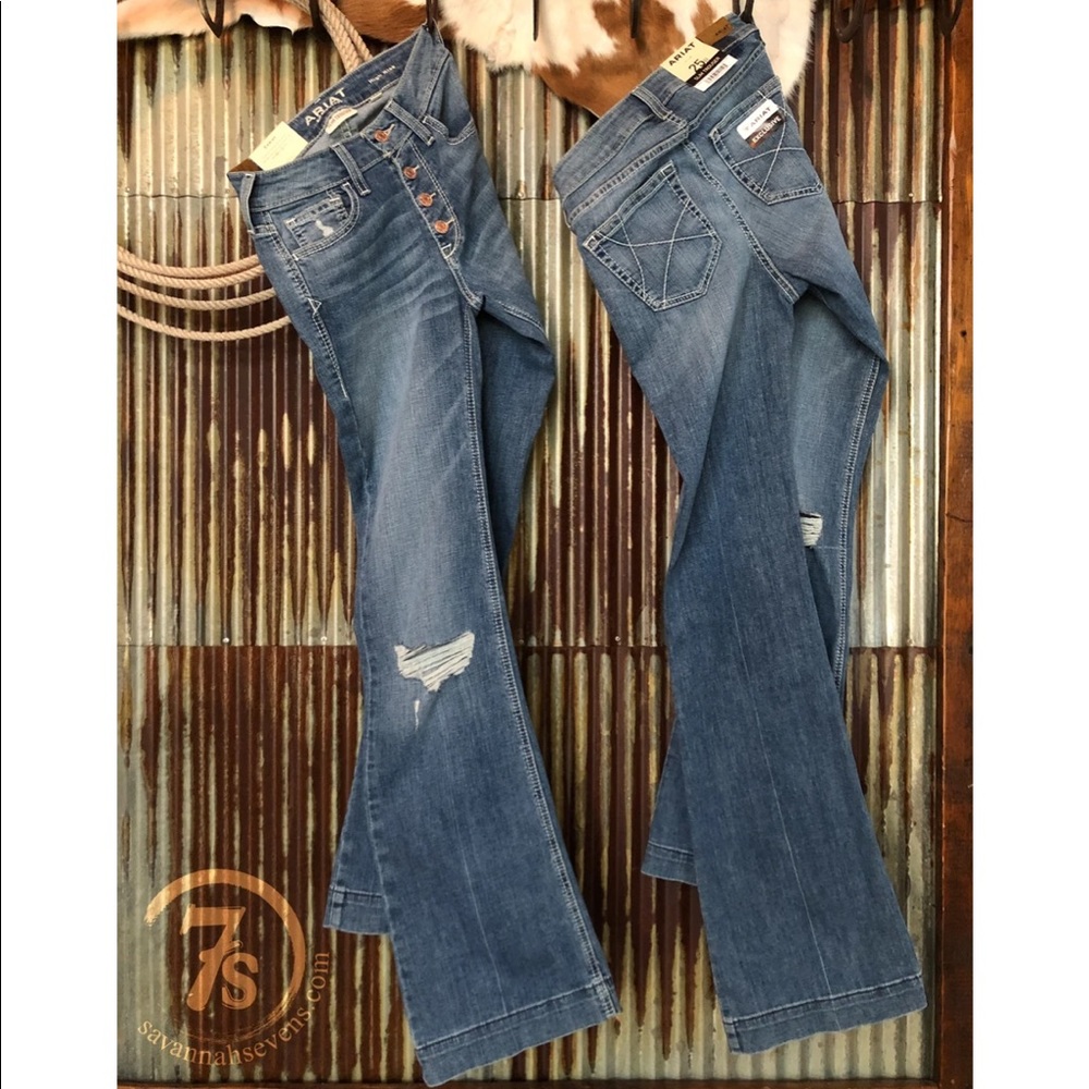 Ariat 28 high rise button fly trouser jeans 27xl
